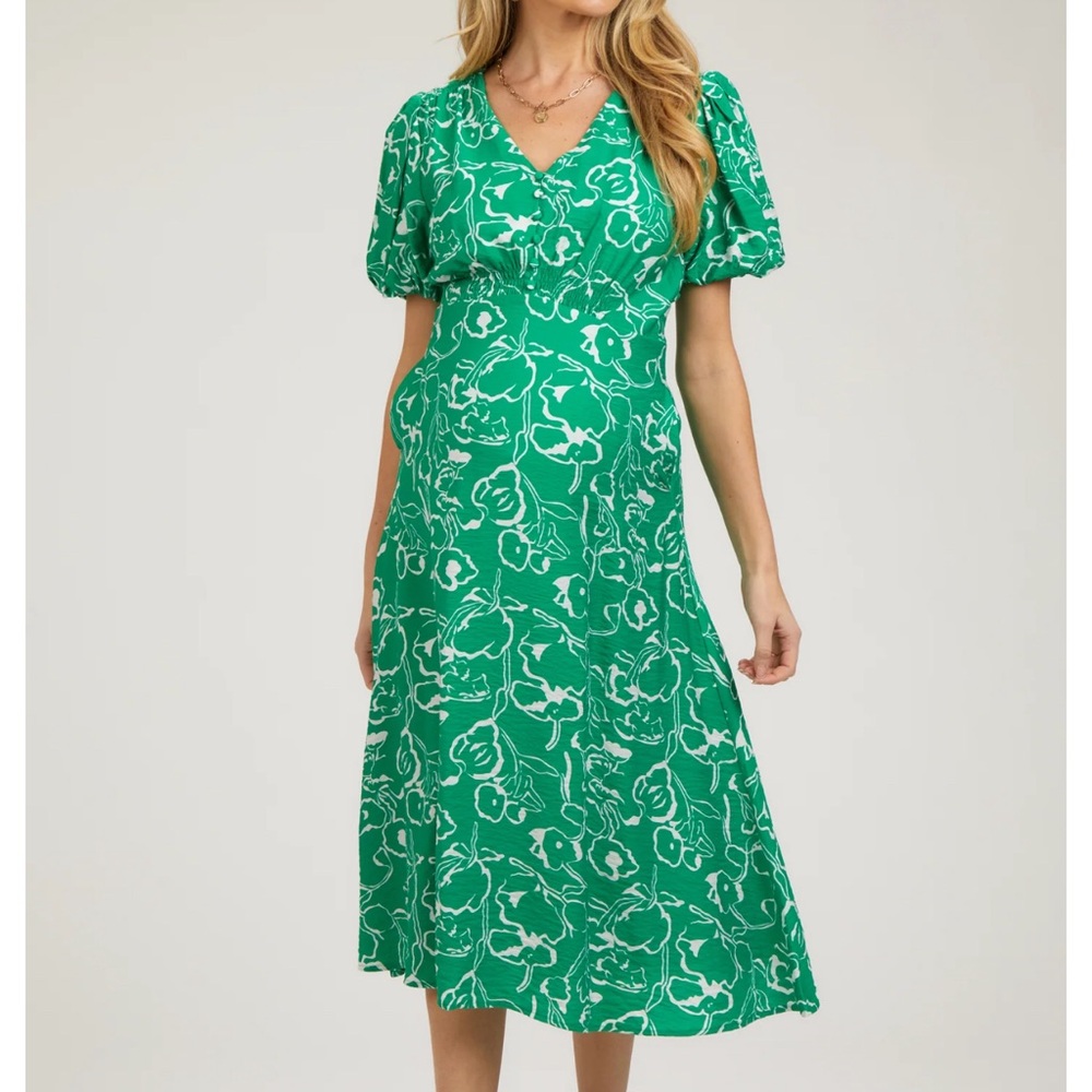 Pinkblush green maternity dress